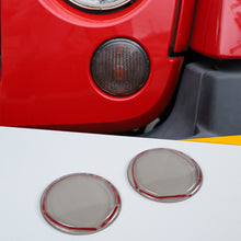 For 2007-2017 Jeep Wrangler JK Front Turn Signal Light Cover Trim Decor Smoked Black RT-TCZ