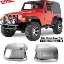 For 2004-2006 Jeep Wrangler TJ Exterior Rearview Mirror Housing Cover Trim Chrome RT-TCZ