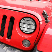 For 2007-2017 Jeep Wrangler JK JKU Front Headlight Cover Trim Bezel Protector Black RT-TCZ