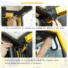 For 1997-2007 Jeep Wrangler TJ Top Grab Handles Front Grab Bars Hard Solid Steel Black 2pcs RT-TCZ
