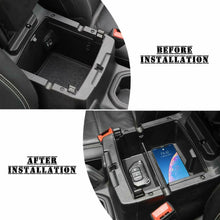 For 2018+ Jeep Wrangler JL JLU Center Console Organizer Tray Armrest Storage Box Black RT-TCZ