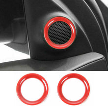 For 2011-2020 Jeep Grand Cherokee A-Pillar Door Audio Speaker Ring Trim, Loudspeaker Decorations Circle Trims RT-TCZ