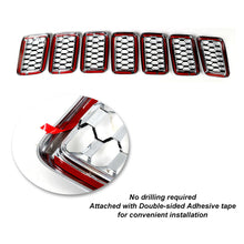 For 2017-2020 Jeep Grand Cherokee Front Grille Insert Mesh Ring Trim Chrome 7pcs/set RT-TCZ