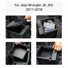For 2011-2017 Jeep Wrangler JK JKU Car Center Console Armrest Storage Box Organizer Black RT-TCZ