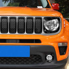 For 2019+ Jeep Renegade Front Grill Inserts & Headlight Bezels Cover Trim (Black) RT-TCZ
