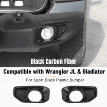 For 2018+ Jeep Wrangler JL/Gladiator JT Front Fog Light & Front Bumper Fog Light Trim Bezels RT-TCZ