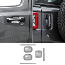 For 2018+ Jeep Wrangler JL 2-Door Version Exterior Car Door & Tailgade Handle Inserts Cover Trim RT-TCZ