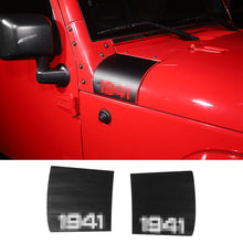 For 2007-2018 Jeep Wrangler JK Front Engine Hood Vinyl Decal Wrap Corner Sticker（2 pcs） RT-TCZ