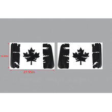 For 2018+ Jeep Wrangler JLU 4Door Window Sticker Black Canadian Canada Flag Decal RT-TCZ