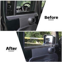 RT-TCZ Carbon Fiber Interior Window Decor Strips Cover Trim For Jeep Wrangler JK 2007-2010 Accessories
