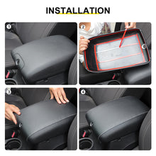 For 2011-2018 Jeep Wrangler JK Center Consol Armrest Box Pad Leather Cover Trim RT-TCZ