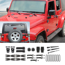 For 2007-2018 Jeep Wrangler JK 4-Door Version Full Set Exterior Decoration Hinges Trims Cover Kit (31 pcs) RT-TCZ