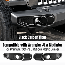 For 2018+ Jeep Wrangler JL/Gladiator JT Front Fog Light & Front Bumper Fog Light Trim Bezels RT-TCZ