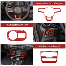 For 2024+ Jeep Wrangler JL & Gladiator JT 4-Door Version Interior Center Console Gear Shift Trim Cover Kit (14 pcs) RT-TCZ