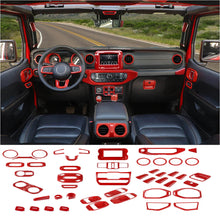 For 2018-2023 Jeep Wrangler JL / Gladiator JT 4 Door--47PCS Inner Center Console, Door, and Roof Cover Trim Kit Set RT-TCZ