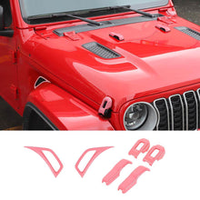 For 2018+ Jeep Wrangler JL & Gladiator JT Exterior Engine Hood Buckle Fender Side Air Vent Trim Cover (6 pcs) RT-TCZ