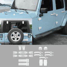 For 2007-2018 Jeep Wrangler JK 21 x Door Handle Hinge Cover Hood Rubber Head Cap Trim Cover Kit RT-TCZ