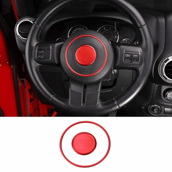 For Jeep Wrangler JK 07-18/Grand Cherokee 11-13 /Patriot 11-16 2X Steering Wheel Central Ring Trim RT-TCZ