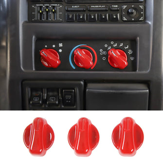 For Jeep Wrangler TJ 1997-2006 Air Condition Switch Button Knob Decor Trim Cover RT-TCZ