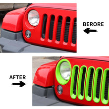 For 2007-2017 Jeep Wrangler JK Front Grill Inserts & Headlight Cover Trim Without Mesh RT-TCZ