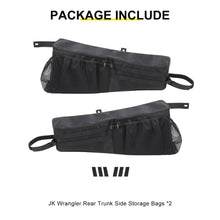 For 2007-2018 Jeep Wrangler JK Rear Trunk Organizer Rear Cargo Storage Side Bag (2 pcs) RT-TCZ