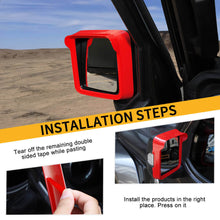 For 2018+ Jeep Wrangler JL JLU & Gladiator JT 2020+ Rearview Mirror Rain Visor Cover Frame Trim RT-TCZ