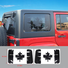 For 2011-2017 Jeep Wrangler JK 4Door Window Decal Rear Window Sticker Canada Flag RT-TCZ