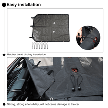 For 2007-2017 Jeep Wrangler JK 2-Door  Sunroof Sun Shade Insulation Net Black RT-TCZ