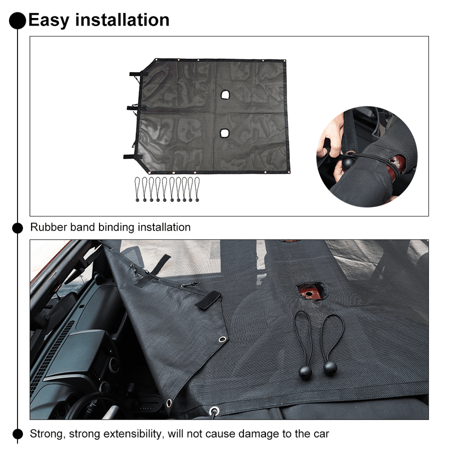 RT-TCZ Cargo Sun Screen Shade Insulation Net For 2007-2017 Jeep