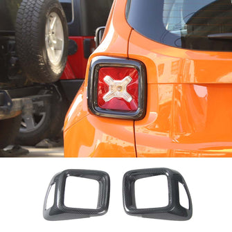RT-TCZ Taillight Guard Cover Trim for 2016+ Jeep Renegade Rear Lamp Frame Decoration Trim