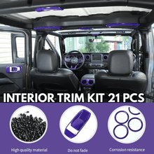 For 2018-2023 Jeep Wrangler JL JLU & Gladiator JT 21pcs Interior Trim Full Set Kit 4Door RT-TCZ
