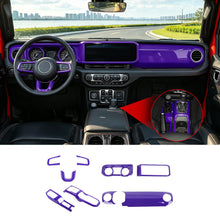 For 2024+ Jeep Wrangler JL & Gladiator JT Interior Center Console Steering Wheel Gear Shift Cover Trim Kit (9 pcs) RT-TCZ
