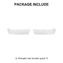 For 2018+ Jeep Wrangler JL Exterior Rear Bumper Protector Sill Plate Trim Cover (2 pcs) RT-TCZ
