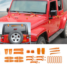 For 2007-2018 Jeep Wrangler JK 4-Door Version Full Set Exterior Decoration Hinges Trims Cover Kit (31 pcs) RT-TCZ