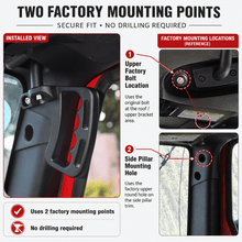 For 2007-2018 Jeep Wrangler JK JKU Front Top Grab Handles Aluminum Alloy (2 pcs) RT-TCZ