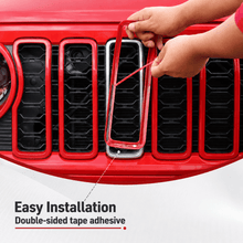 For 2024+ Jeep Wrangler JL & Gladiator JT Exterior Front Grille Inserts Headlight Trim Ring & Tow Hook Protective Cover (11 pcs) RT-TCZ