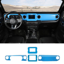 For 2018-2023 Jeep Wrangler JL JLU & Gladiator JT 4PCS Central Navigation Cover Console Panel Trim RT-TCZ