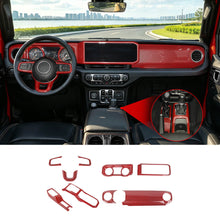 For 2024+ Jeep Wrangler JL & Gladiator JT Interior Center Console Steering Wheel Gear Shift Cover Trim Kit (9 pcs) RT-TCZ