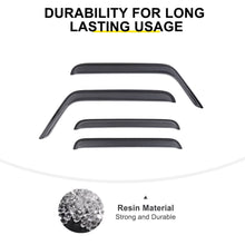 For 2007-2018 Jeep Wrangler JK 4-Door Version Car Window Sun Rain Visors Wind Rain Guard (4 pcs) RT-TCZ