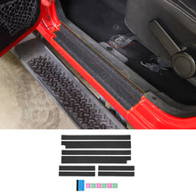 For 2007-2018 Jeep Wrangler JK Door Sill Threshold Anti Scratch Protection Sticker Cover RT-TCZ