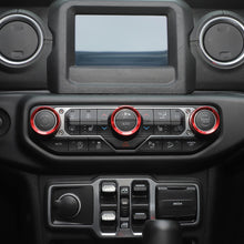 For 2024+ Jeep Wrangler & Gladiator JT Air Conditioning Headlight Switch Dashboard Air Vent Trim Ring (6 pcs) RT-TCZ