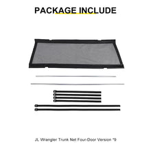 For Jeep Wrangler JK JL 4-Door Version Interior Rear Cargo Trunk Seat Back Isolation Cover Shield Accessories