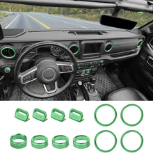 For 2018-2023 Jeep Wrangler JL & Gladiator JT Aluminum Air Vent & Center Console Control Trim Cover Kit（12 pcs） RT-TCZ