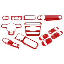 For 2024+ Jeep Wrangler JL & Gladiator JT 4-Door Version Interior Center Console Gear Shift Trim Cover Kit (14 pcs) RT-TCZ