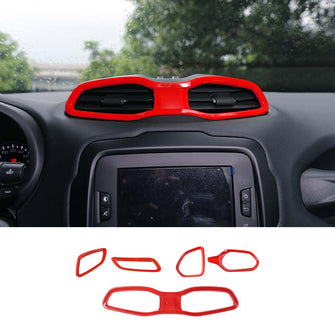 For 2016+ Jeep Renegade Dashboard Air Outlet Vent & Center Air Vent Outlet Cover Trim RT-TCZ