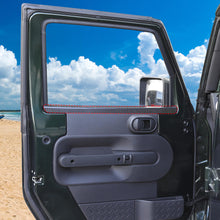 For 2007-2010 Jeep Wrangler JK Carbon Fiber Interior Window Decor Strips Cover Trim RT-TCZ