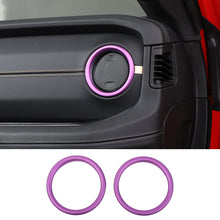 For 2024+ Jeep Wrangler JL & Gladiator JT Instrument Panel Air Conditioning Vent Trim Ring 2PCS Aluminum Alloy Style B RT-TCZ