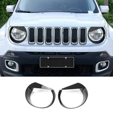 For 2016-2018 Jeep Renegade Front Headlight Bezels Angry Bird Cover Trim RT-TCZ