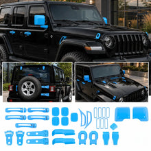For 2018+ Jeep Wrangler JL 4-Door – 31PCS Exterior Full Set Trim Kit - Hood, Door, Tailgate Hinge & Handle Mirrior Cover RT-TCZ