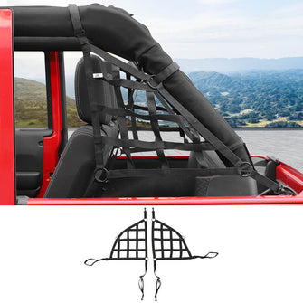 For 2007-2017 Jeep Wrangler JK Cargo Side Net Trunk Side Restraint Baggage Mesh 4Door RT-TCZ